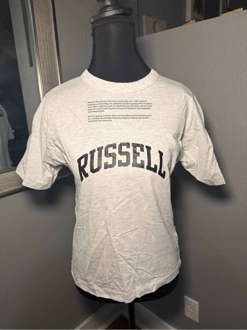Zara x Russell Athletic capsule collection limited edition grey shirt size 9-10y - Picture 2 of 6